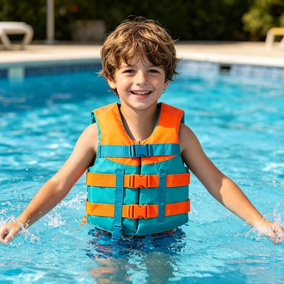 High Buoyancy Fishing Life Jacket, Swim Safety Vest for Adults, Quick Release Buckle, Oxford Cloth Flotation Gilet for Boating Kayaking, Emergency Car Kit