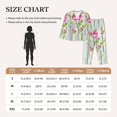 thumbnail image 4 of Pajama Sets for Women 2 Pcs, Vintage Wood Floral Button Down Long Sleeve Sleepwear Lounge PJ Sets, 4 of 6