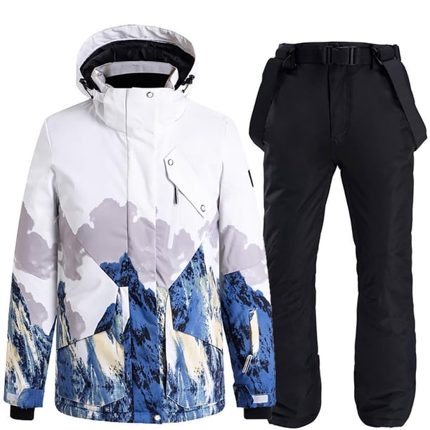 Traje De Esquí Al Aire Libre De Invierno Chaquetas Y Pantalones Unisex Trajes De Esquí Traje De Esquí Cálido Acolchado Impermeable Y A Prueba De Viento Eigraketly OD016374-11
