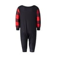 thumbnail image 6 of Votuleazi Family Matching Christmas Pajamas, Baby Romper/Letter Christmas Hat Print Long Sleeve Tops + Plaid Pants Sleepwear Set, 6 of 8