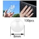 thumbnail image 5 of Perlas de ABS pequeñas, cuentas espaciadoras sueltas para pulseras, joyería y decoración de uñas. Blanco 8mm 130pcs, 5 of 9