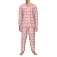 thumbnail image 3 of Lsque Cute Poodle Dog Pattern Long Sleeve Pajama Set for Men - Soft 2-Piece Sleepwear and Loungewear Set with Pockets, Comfy Nightwear-Small, 3 of 7