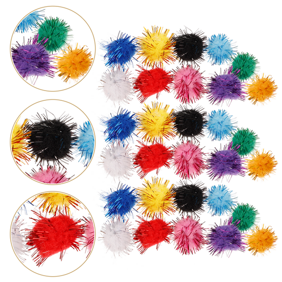 AURARMLET Craft Pom Poms Assorted Color Fluffy Decorations for DIY 500Pcs