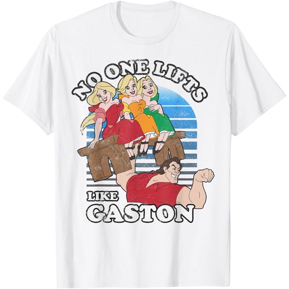 Beauty and the Beast Retro No One Lifts Like Gaston DTG Print Unisex T-Shirt