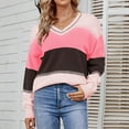 thumbnail image 2 of JINMGG V Neck Sweaters for Women Fall Winter ,Women's Casual Sexy Fashion V-Neck Sleeve Tops Blouse, 2 of 8