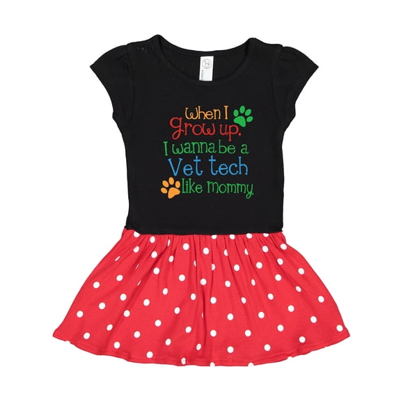 Inktastic Vet Tech Veterinary Technician Like Mommy Gift Toddler Girl Dress