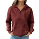 thumbnail image 5 of Blusa de manga larga,Blusa informal de manga larga para mujer, camiseta holgada, jersey de poliéster, cuello con solapa, para uso diario, sopatenor, 5 of 9