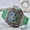 Black Green Belt, variant on Diamond-Embedded Business Men's Table Fashion Barrel-Shaped Six-Pin Quartz Watch