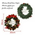 thumbnail image 3 of Norbi Merry Christmas Wreath with Lights 11.81 Inch Pre-lit Christmas Wreath with Big Bow Pine Cones Berries Artificial Xmas Wreath Hanging Ornament for Door Wall Window Battery Operated, 3 of 7
