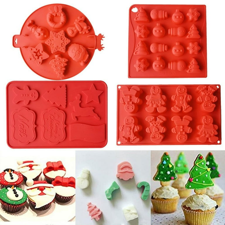 1pc Silicone Christmas Hat And Tree Cake Mold, Silicone Resists