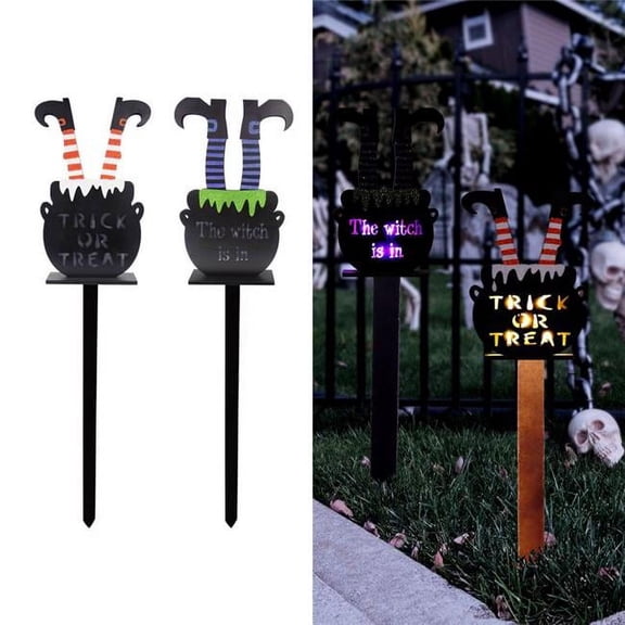 Alpine 9086824 Alpine 36 in. ED Prelit Witch Legs Light Stake Yard Decor