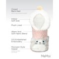 thumbnail image 3 of MeMoi Women's Kitty Embellished Plush Lined Slippers - Womens - Female (M-L, Blush), 3 of 7