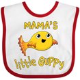thumbnail image 3 of Inktastic Mama's Little Guppy Cute Yellow Fish Boys or Girls Baby Bib, 3 of 4