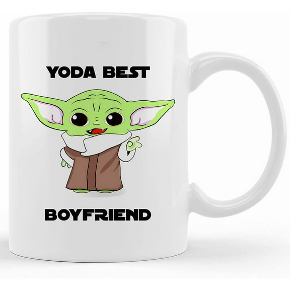 Yoda Best Boyfriend Mug, Family Mug, Boyfriend Gift, Ceramic Novelty Coffee Mug, Tea Cup, Gift Present For Birthday, Christmas Thanksgiving Festival, 11oz Or 15oz, Sarcasm With Sayings M