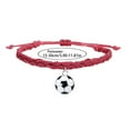 thumbnail image 2 of SUSHANG Football Bracelet Soccer Charm Bracelets Soccer Party Favors Black Red White Brown Wristbands Soccer Beads Adjustable Inspirational for Teens Adults Sport Birthday Football Favors For, 2 of 8