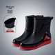 thumbnail image 1 of Zapatos de lluvia impermeables para hombre, zapatos de trabajo antideslizantes para exteriores, Botas de lluvia cálidas de algodón con forro polar, calzado de cocina para hombre, 1 of 3
