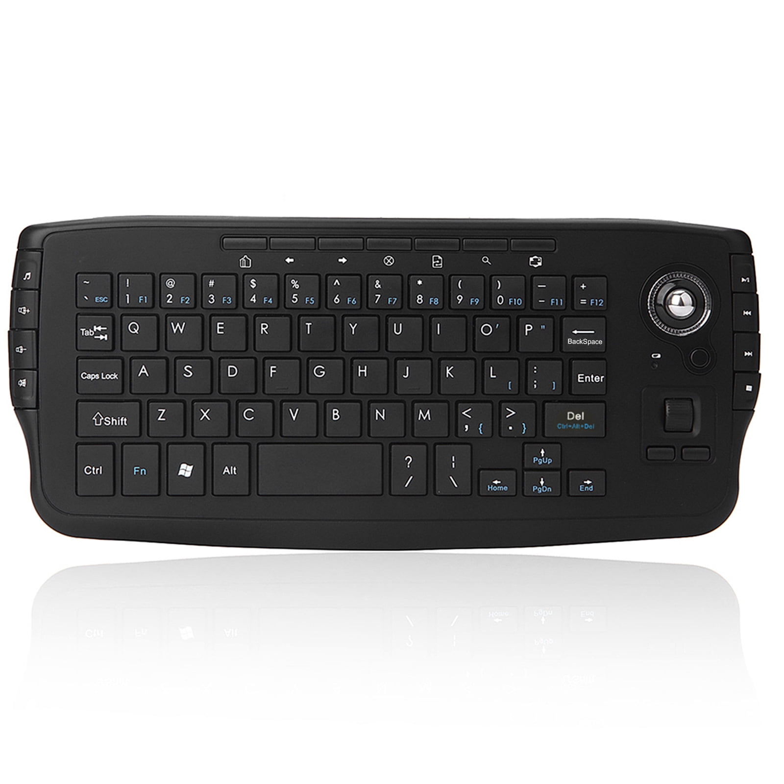 E30 2.4GHz Wireless with Trackball Mouse Scroll Wheel Remote Control for Android Smart TV PC Notebook Black - Walmart.com