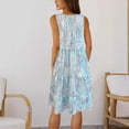 thumbnail image 2 of Spring/Summer Casual Fashion Floral Print Loose Fit Round Neck Sleeveless Midi Dress for Women, 2 of 4