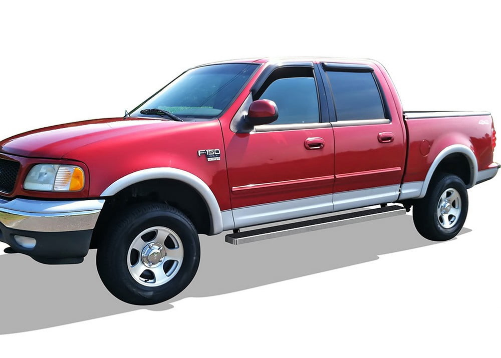APS Running Boards 5 inches Compatible with Ford F150 2001-2003 SuperCrew Cab (Include 04 Heritage) Stainless Steel (Nerf Bars Side Steps Side Bars)