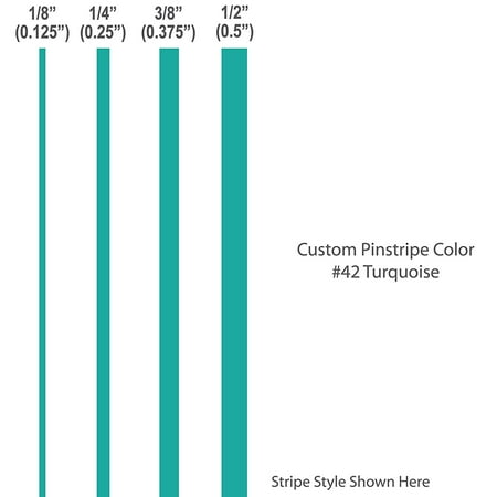Turquoise Vinyl - 1/2“ inch wide Pinstripes. / TURQUOISE / car truck auto vehicle door boat bike vinyl sticker pin strip pinstriping tape custom decal / By 1060 Graphics.