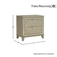 thumbnail image 6 of OakvillePark Osborn Nightstand, Champagne Metallic, 6 of 7