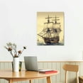 thumbnail image 2 of Nawypu Sailing Ship Poster Print Art Picture Vintage Style Nautical Old Sailboat Home Wall Canvas Decor, 2 of 4