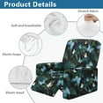 thumbnail image 4 of SCRAWLGOD Butterfly Leaf Print Recliner Covers 4 Pieces Recliner Slipcovers Furniture Protector Dog Couch Recliner Cover with Pocket Washable Reclining Chair Protector for Pets, 4 of 7