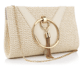 thumbnail image 4 of Bolsa De Playa Bolsos De Noche Bolsos Vegan Bolsas Tejidas Xtellar blanco, 4 of 4