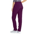 thumbnail image 2 of Barco One Wellness BWP506 Women's 4 Pocket Flat Gel Drawcord Cargo Scrub Pant Wine M, 2 of 2