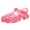 Hot Pink, variant on Girls Light Up Crystal Jelly Sandals Closed Toe Bow Decor Glowing Slippers Non-Slip for Beach Summer Party, Size 25-32