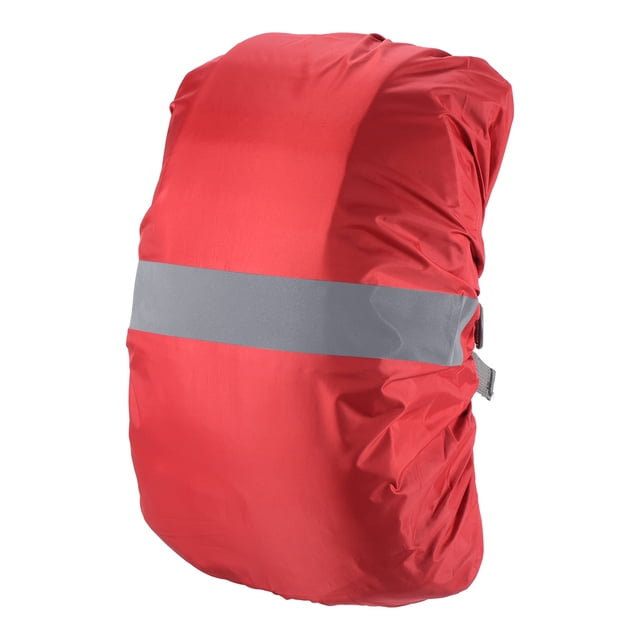 Unique Bargains 55-65L Imperméable Sac à Dos Housse de Pluie avec Sangle Réfléchissante L Rouge