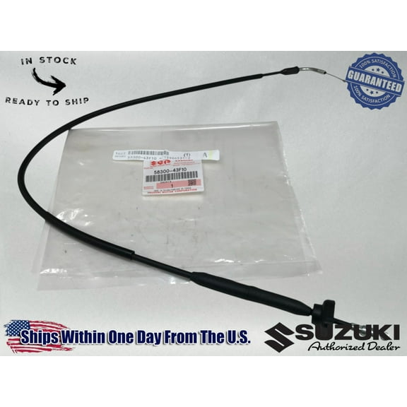Suzuki Genuine OEM 2002-2005 QUADMASTER 50 THROTTLE CABLE ASSEMBLY 58300-43F10