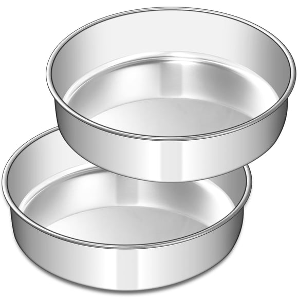 Set de Moldes Redondos para Pastel EWFEN de Acero Inoxidable 8" - Paquete de 2
