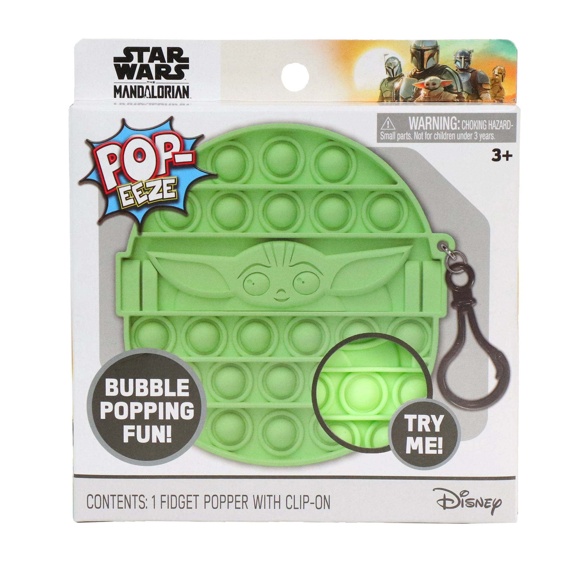 STAR WARS™ The Mandalorian POP-EEZE Clip-On, 6.5-inch Fidget Toy, for Ages 3 Years and up