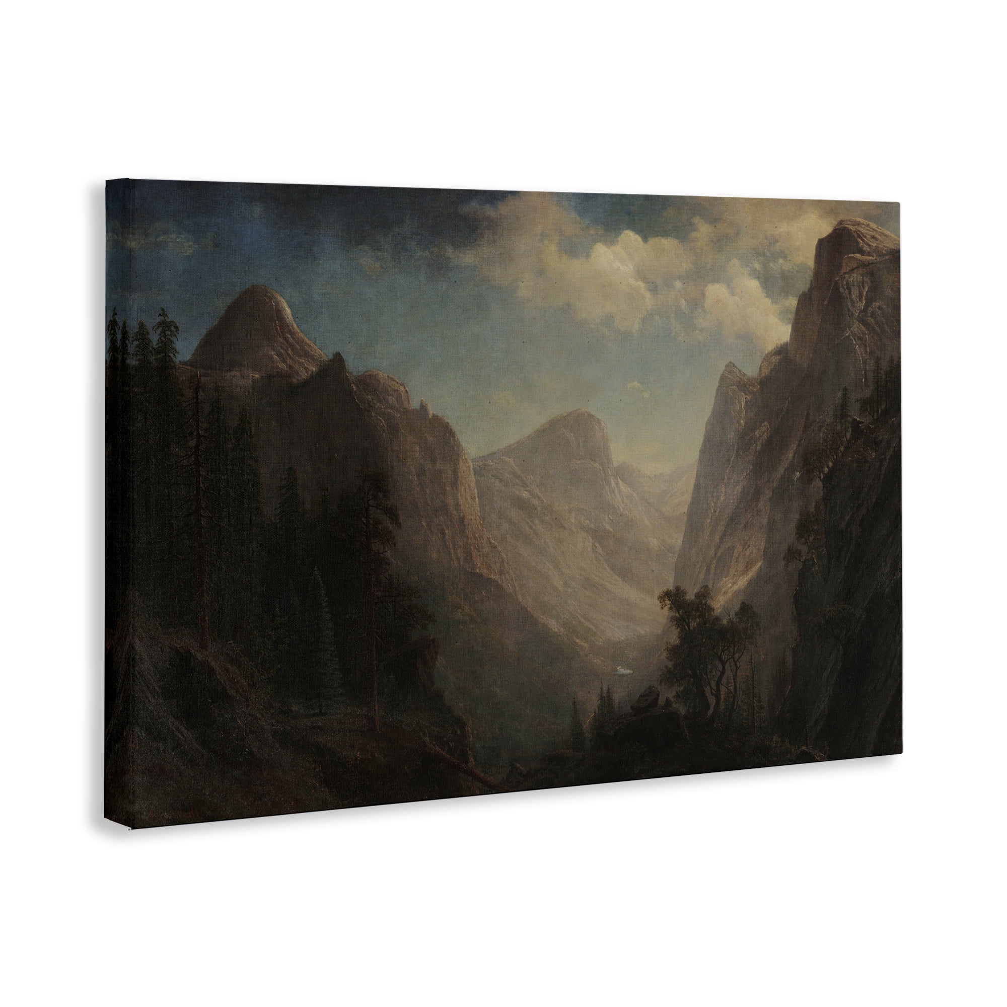 Stupell Industries Classic Bierstadt Valley Landscape Landscape & Nature Painting Wrapped Canvas Art Print Wall Art, 45 x 30