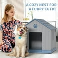 thumbnail image 2 of ENNSOO 38-Inch Plastic Dog House for Outdoor and Indoor, Waterproof with Elevated Floor and Air Vents, Blue, 2 of 6