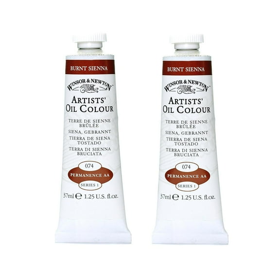 Artists' Oil Colours burnt sienna, 74, 37 ml (pack of 2)