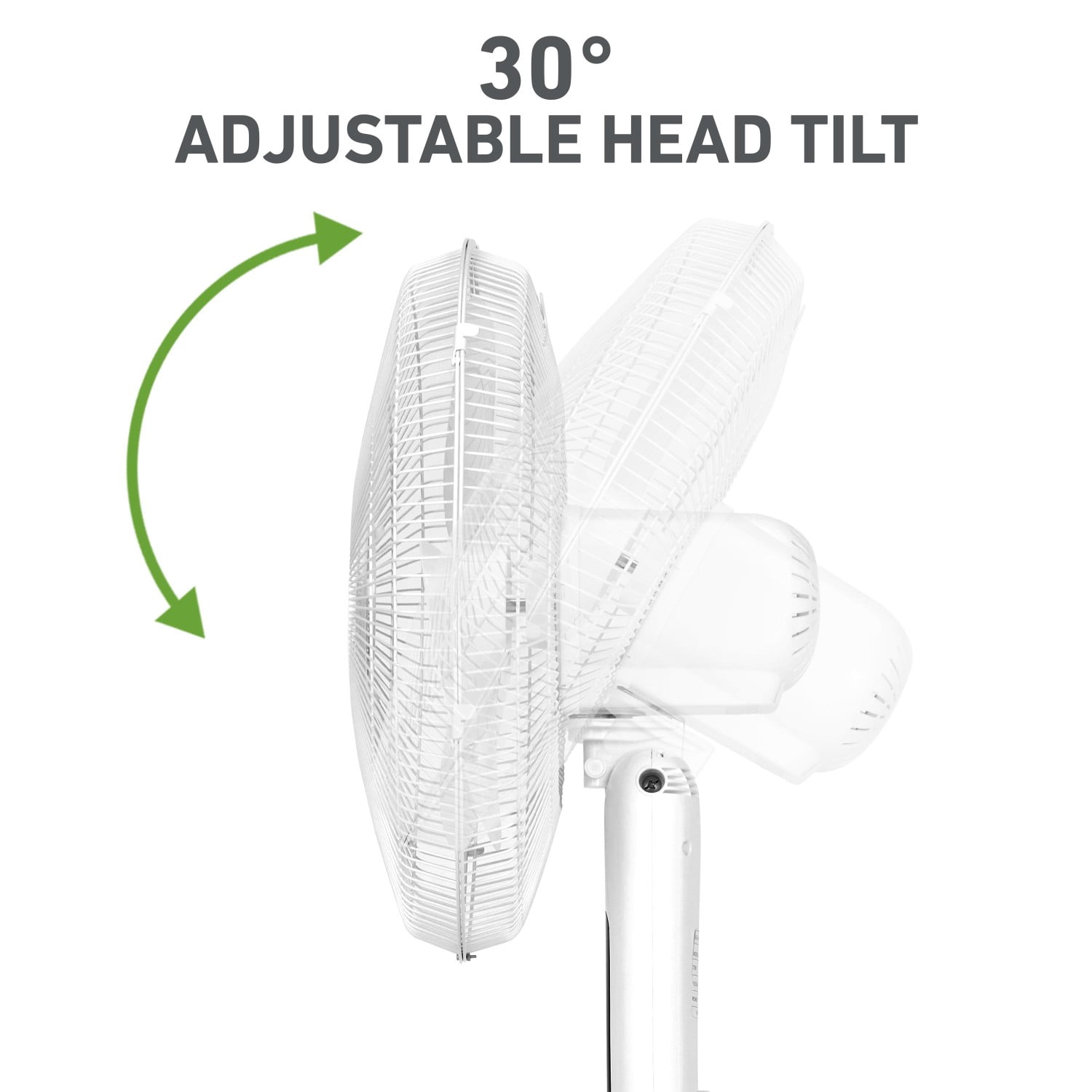 Holmes 16" Digital Stand Fan, 3-Speed, 3 Modes, Oscillating, Timer, Remote, White