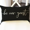 thumbnail image 2 of Farmhouse Throw Pillow Cover 12x20 Inch Be Our Guest Pillow Cover Beige Cozy Relax Decorations Lumbar Decorative Pillow Case for Home Guest Room Bedroom Essentials Couch Sofa Bed Decor, 2 of 6