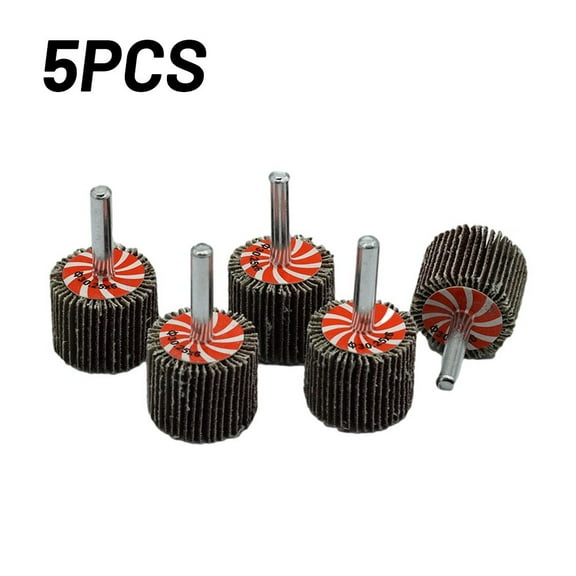 5X Drill Flap Wheel Sander 1X1X1/4 Flapper Sanding Grinding 40 60 80 120 Grit ~ 30Mm
