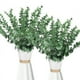 thumbnail image 1 of Zhuge 18 piezas de tallos de eucalipto artificiales, tallos de hojas de eucalipto artificiales, flores artificiales para el hogar, oficina, ramo de flores, centro de mesa, verde oscuro, 1 of 5