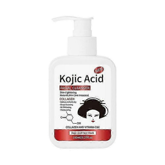Kojic Acid Facial Cleanser 150ml - Gentle Foaming Face Wash for Glowing, Smooth, Refreshed Skin - Daily Cleansing Formula - Non-Drying, Suitable for A