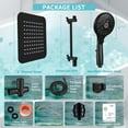 thumbnail image 7 of 8 Inch Dual Filtered Shower Head with Handheld High Pressure Rainfall Combo Matte Black, 7 of 7