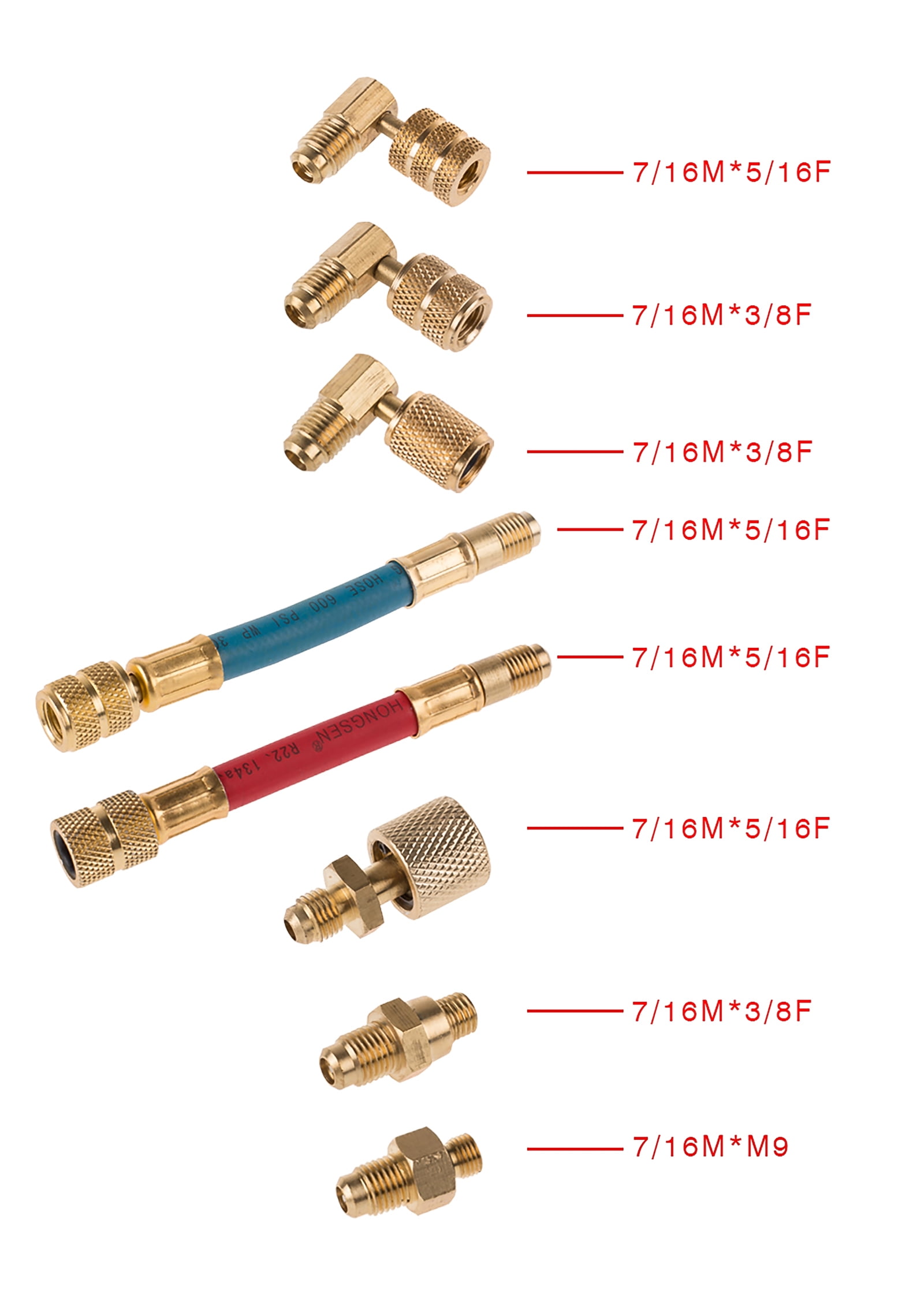 Universal R134A R12 Car A/C Air Conditioner Refrigeration Converting Adapter Connector Hose Set Kit Cool Gas Transforming Joint Universal R134A R12 Car A/C Air Conditioner Refrigeration Converting Adapter Connector Hose Set Kit Cool Gas Transforming Joint