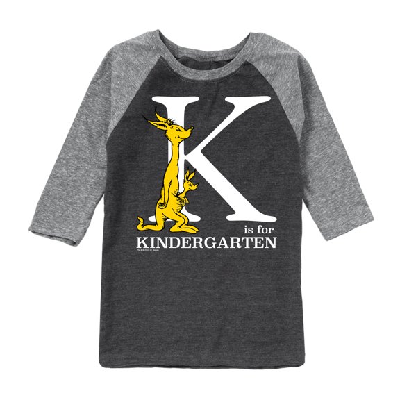 Dr. Seuss - K Is For Kindergarten - Youth Raglan Graphic T-Shirt