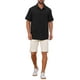 thumbnail image 2 of CAMISA DE HOMBRE CORTA DE MANGA CORTA INSPIRE CHIC PARA EL DÍA DEL PADRE, CON BOTONES, PLAYERA DE PLAYA DE VERANO, CUELLO PUNTA XL NEGRO, 2 of 6