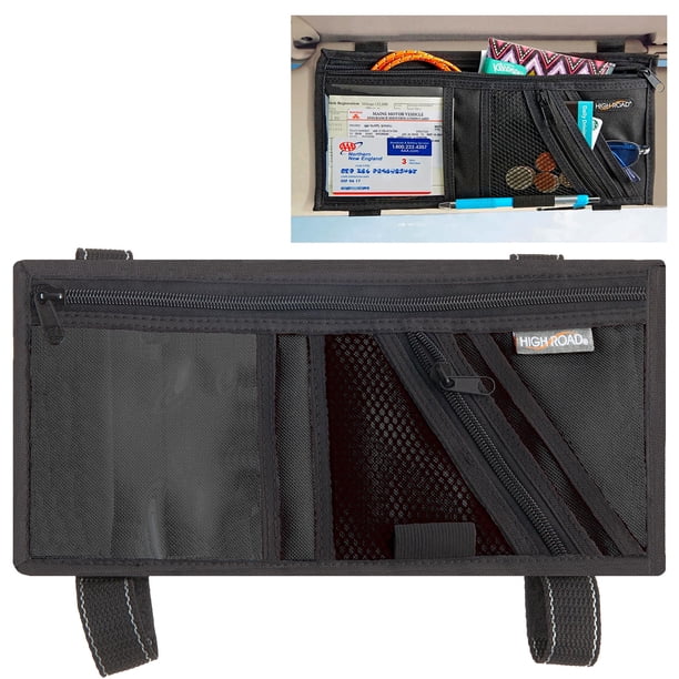 Organizador para Visera de Coche High Road con Bolsillos con Cierre para Gafas de Sol