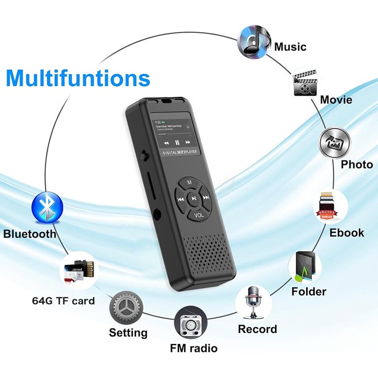 MUSICOZY 64GB MP3 Player,Portable Music Player with Built-in
