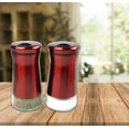 thumbnail image 2 of Salt & Pepper Shakers Stainless Steel Cover Glass Bottom With Rotating Cover - Spice Sugar Shakers, 2 of 6