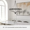 thumbnail image 5 of Hunter - Merlin 7-light Noble Bronze, Large Chandelier, Dimmable, Industrial Style, Empire Shaped, for Bedrooms, Dining, Living Rooms - 19798, 5 of 7